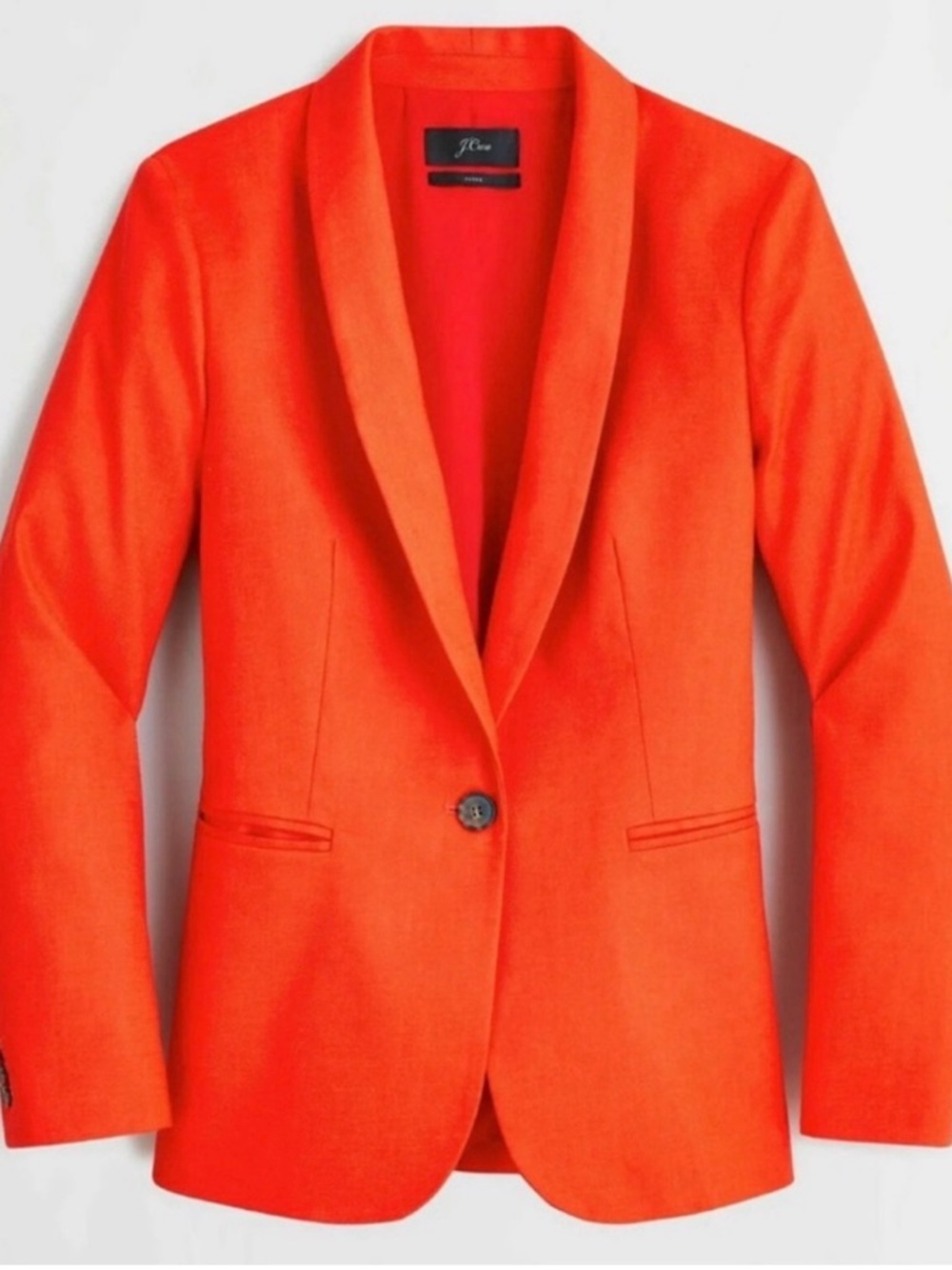 J. Crew parke vivid red-orange blazer size 8 - Picture 3 of 7